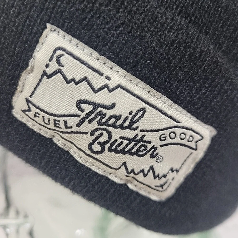 Fuel Good Trail Butter Beanie Hat Cap‎ Black with Print Unisex Winter